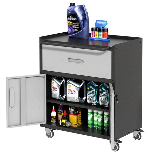 VIYET Rolling Garage Cabinet with Wheels