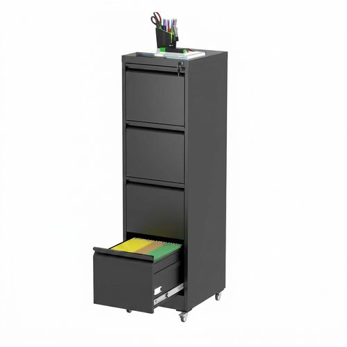 VIYET 4-Drawer Mobile File Cabinet